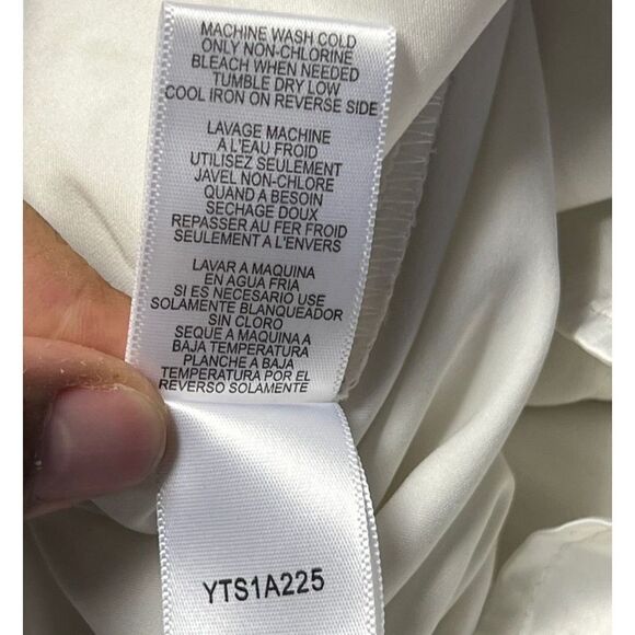 To The Max Womens Tunic‎ Blouse Ivory Chiffon Embossed Sleeveless Tweed Upper XS - Picture 5 of 9